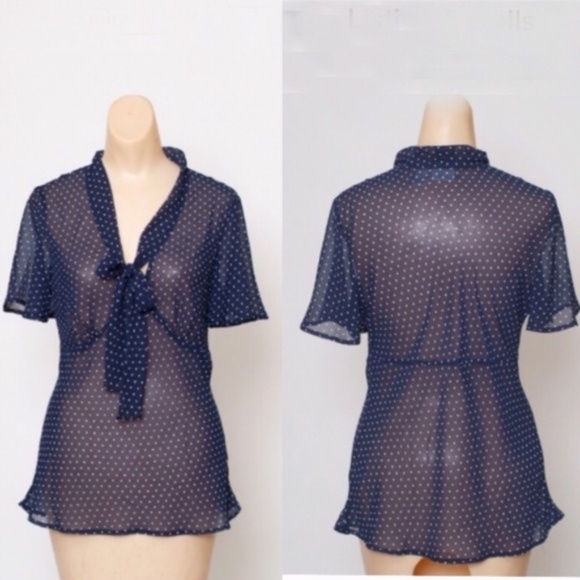 Jaclyn Smith Tops - 4 for $13🔥 Host pick polkadot shirt Blue and white polkadot